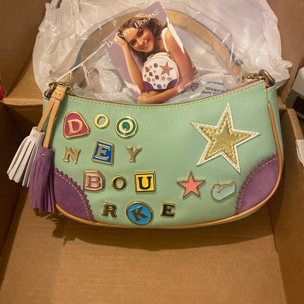 Dooney & Bourke Rare Limited Edition Lindsay Lohan “IT GIRL” Bag In Color Celery